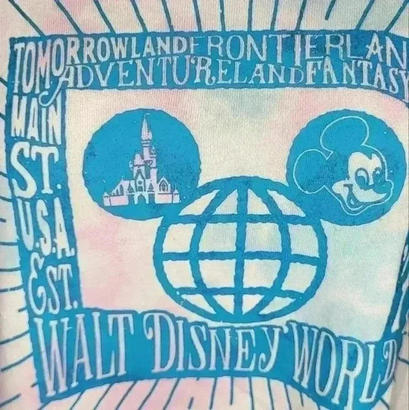 Disney Tomorrowland Mickey Tie Dye Epcot Pullover Sweatshirt Sz 2xl Walt Disney - Picture 3 of 10